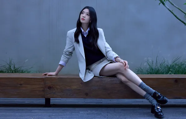 Картинка girl, legs, young, model, pretty, brunette, asian, gorgeous