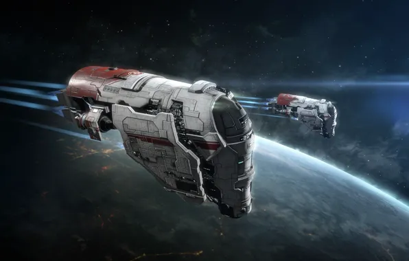 Туманность, планета, Космос, space, космический корабль, eve online, space ship, космоопера