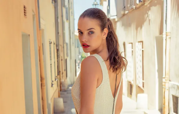 Взгляд, девушка, лицо, поза, улица, модель, Barbara Palvin