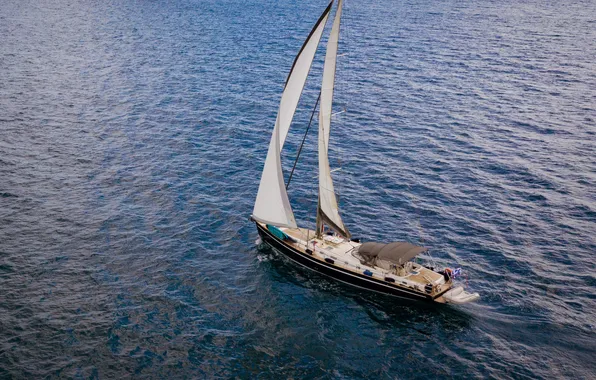 Море, путь, движение, ветер, романтика, корабль, парусник, яхта
