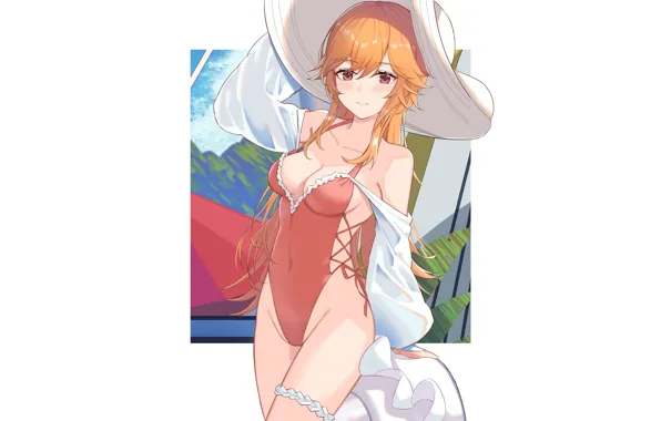 Girl, hot, sexy, hat, anime, pretty, babe, french