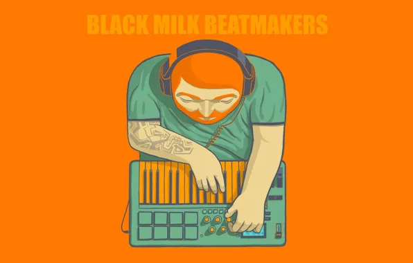 Минимализм, Лого, Логотип, микшер, Black Milk Beatmakers