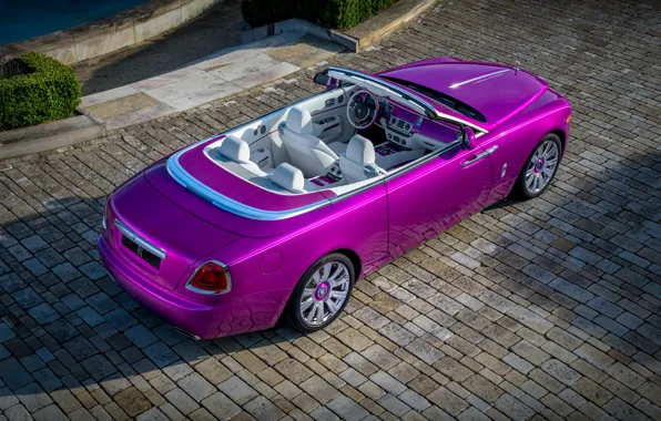 Авто, розовый, тень, Rolls-Royce, салон, Cabriolet, шикарный, Fuxia