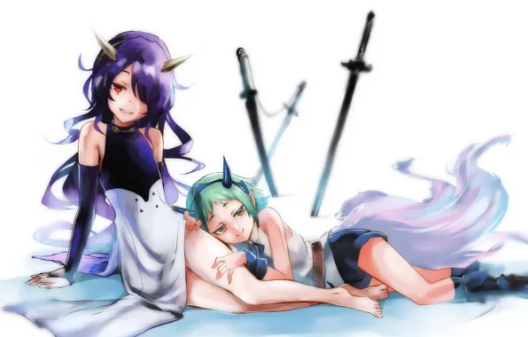 Мечи, демоны, anime, art, Последний Серафим, Owari no Seraph, Kiseki Ou, Ashuramaru