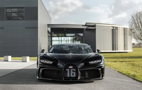 Bugatti, black, chiron