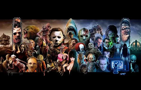 Обои Муха, Кино, Хэллоуин, Jason Voorhees, Оборотень, Сияние, Крик.