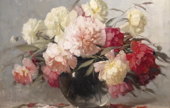 Цветы, букет, пионы, Adrienne Deak