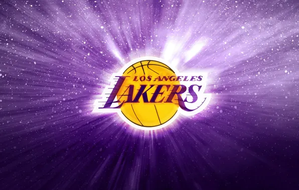 Картинка Баскетбол, Фон, Логотип, Фиолетовый, NBA, Лос Анджелес, Los Angeles Lakers
