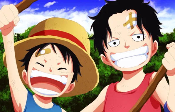 Game, One Piece, pirate, hat, anime, boy, captain, warrior