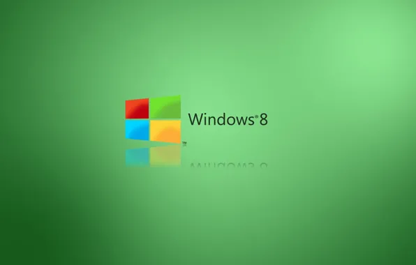 Компьютер, отражение, обои, эмблема, windows, операционная система