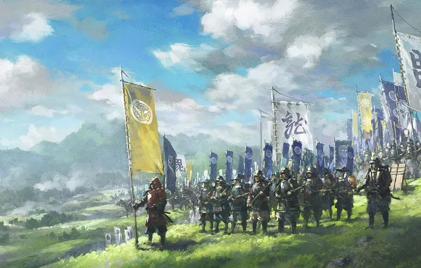 Картинка Япония, солдаты, воины, Самураи, буси, бусидо