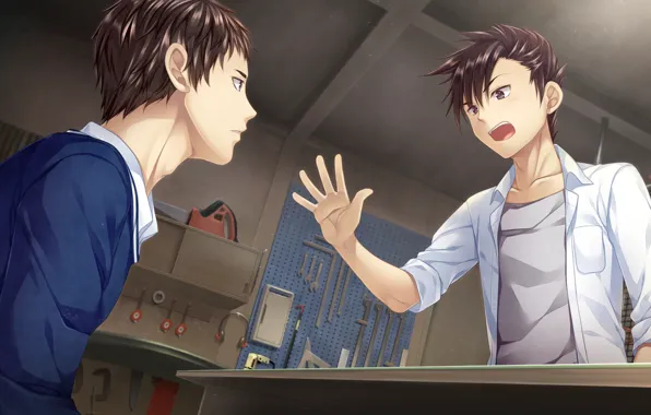 Аниме, арт, парни, Boku no Hitori Sensou