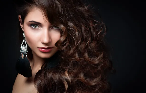Лицо, модель, портрет, макияж, girl, beautiful, brunette, Elena Kharichkina