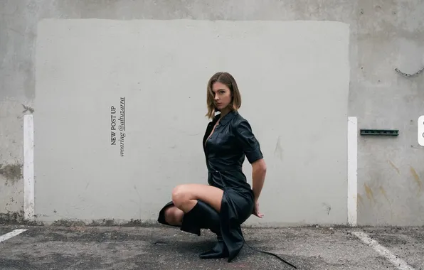 Girl, dress, woman, young, model, boots, long-haired, Carmella Rose