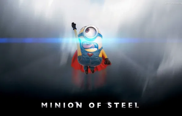 Super man, man of steel, minions