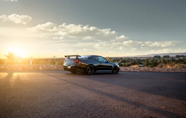 GT-R, Sunset, Skyline, R34