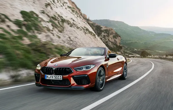 Дорога, асфальт, BMW, кабриолет, 2019, BMW M8, M8, F91