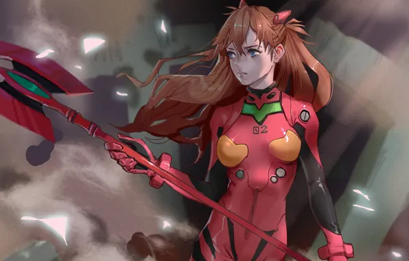Девушка, оружие, Евангелион, Evangelion, Asuka Langley Sohryu