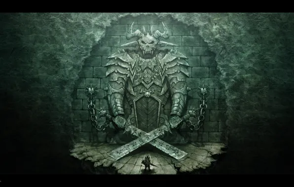 Картинка ворота, демон, воин, photoshop, SNaKe