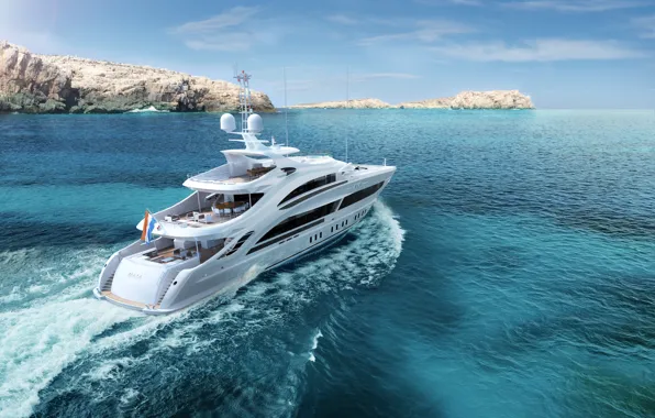 Sea, coast, motor yacht, 18350 Maia CAM-3, Netherlands Heesen Yachts