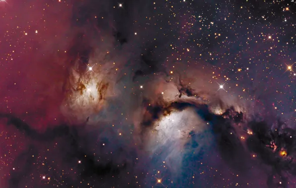 Картинка космос, звёзды, LRGB, Отражательная туманность, M78, созвездие Ориона