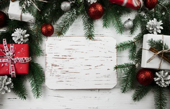 Картинка шары, елка, Новый Год, Рождество, подарки, Christmas, balls, wood