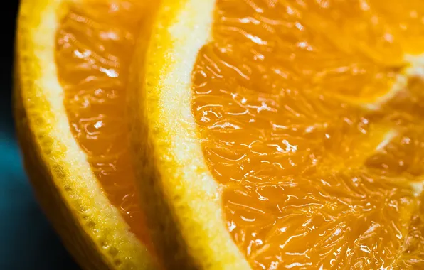 Fruit, orange, cut, peel