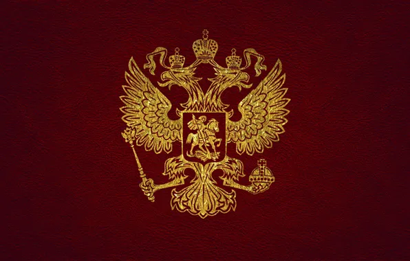 Картинка кожа, золотой, герб, россия, красная, герб россии