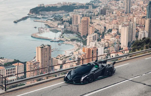 Roadster, Lamborghini, суперкар, supercar, Монако, 2014, Veneno, единственный экземпляр