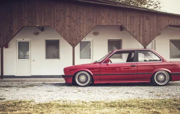 Картинка BMW, колеса, E30, сторона