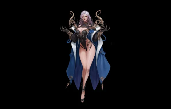 Girl, Art, Background, Minimalism, Dress, Wizard, Dark Magician, Byeol kim