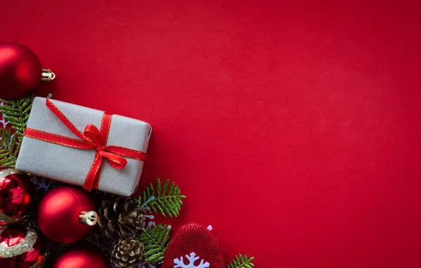 Шары, Новый Год, Рождество, подарки, Christmas, balls, New Year, decoration