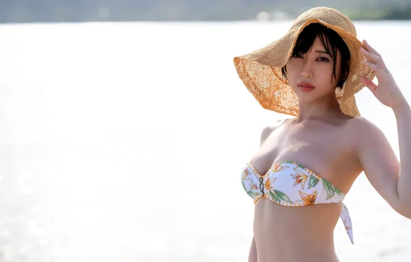Asian, Model, Woman, Nude, Hat, Japanese, shorthair, Hibiki Natsume