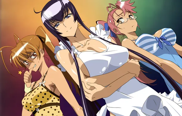 Саэко Бусудзима, Рэй Миямото, High School Of The Dead, Школа Мертвецов, Bushijima Saeko, Ray Miaymoto, …