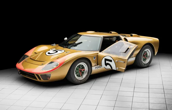 Ford, Дверь, Фары, 1966, 24 Hours of Le Mans, 24 часа Ле-Мана, GT40, Спорткар