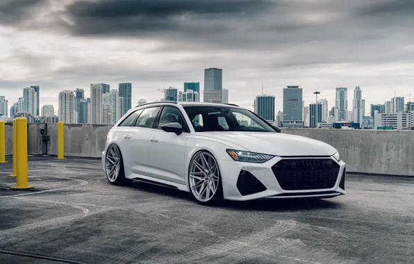 Картинка Audi, City, White, RS6