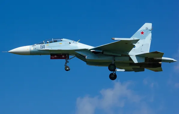 Картинка полет, истребитель, многоцелевой, двухместный, Су-30М2