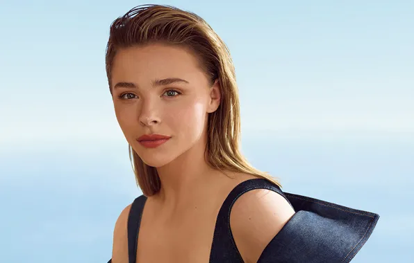 Взгляд, девушка, улыбка, фото, губы, красивая, Chloe Grace Moretz