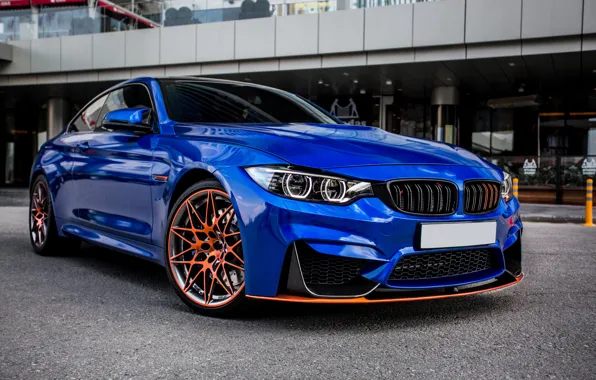 Картинка синий, спорткар, BMW M4