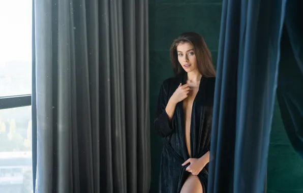Model, brunette, gorgeous, photoshoot, posing, hot babe, beautiful face, indoors