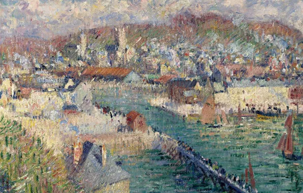Пейзаж, картина, Гюстав Луазо, Gustave Loiseau, Порт Фекан