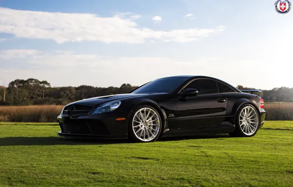 Картинка Mercedes, Black, Series, SL65, HRE