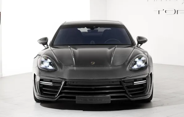 Porsche, Panamera, GTR, вид спереди, 2018, Stingray, TopCar, Carbon Edition