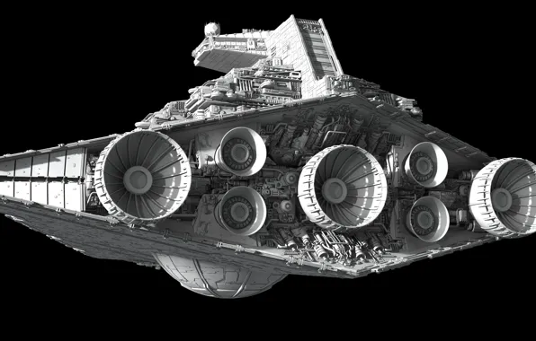 Картинка Star Wars, design, Destroyer, rear view