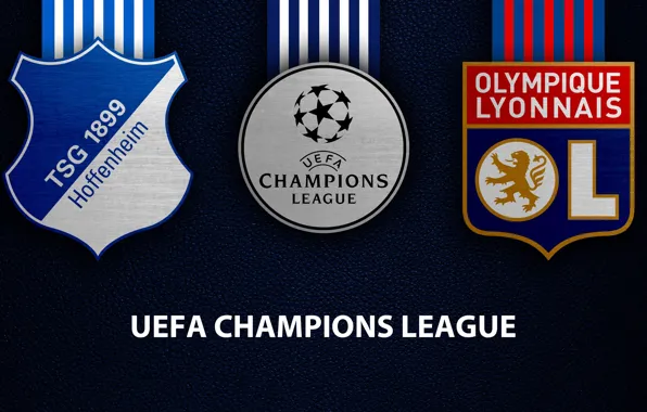 Wallpaper, sport, logo, football, UEFA Champions League, Olympique Lyonnais, TSG 1899 Hoffenheim, TSG 1899 Hoffenheim …