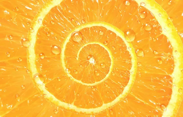 Картинка капли, апельсин, спираль