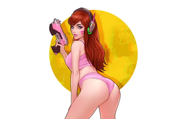 Девушка, Попа, Рисунок, Girl, Попка, Ягодицы, Blizzard, Gun