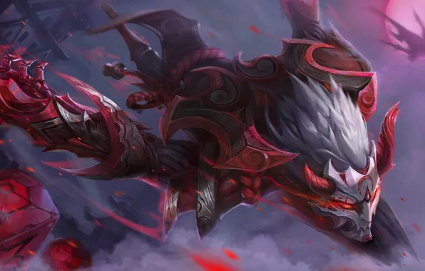 Art, Game, League of Legends, Skin, LoL, MOBA, Zed, Blood Moon