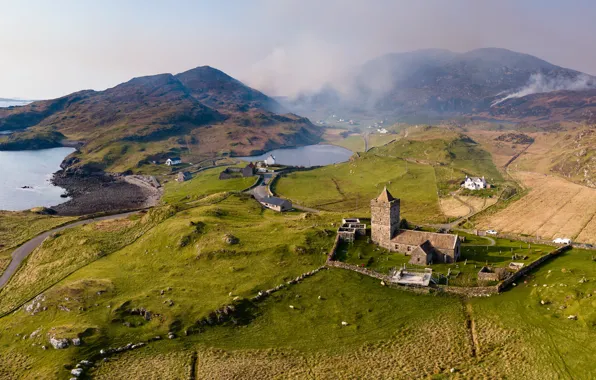 Картинка замок, Шотландия, Scotland, Rodel, Outer Hebrides