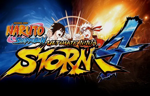 Sasuke, Naruto, Logo, Wallpaper, Sasuke Uchiha, Naruto Uzumaki, Naruto Shippuden, Naruto Shippuden Ninja Storm 4